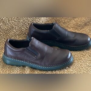 Dr. Martens Doc Mens 12 Brown Grizzly Leather Boyle Loafers AW004 Slip On Casual